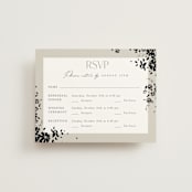"Bouquet Toss" - Foil-Pressed Multi-Event RSVP Cards in Smoke by Robert and Stella - Front
