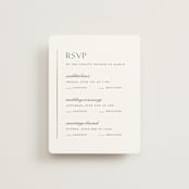 "Understated Elegance" - Foil-Pressed Multi-Event RSVP Cards in Cotton by Stacey Meacham - Front