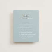 "Delicacy" - Foil-Pressed Multi-Event RSVP Cards in Dusty Blue by Angela Thompson - Front