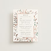 "Undone" - Foil-Pressed Multi-Event RSVP Cards in Garden by Itsy Belle Studio - Front