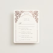 "Gilded nouveau frame" - Foil-Pressed Multi-Event RSVP Cards in Onyx by Ana de Sousa - Front
