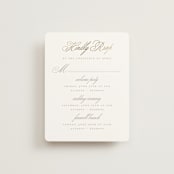 "Romantic Wreath" - Foil-Pressed Multi-Event RSVP Cards in Chantilly by Wildfield Paper Co - Front