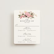 "Lush" - Foil-Pressed Multi-Event RSVP Cards in Blush by Susan Moyal - Front