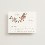 "Sweeping Vine" - Foil-Pressed Multi-Event RSVP Cards in Dusty Rose by Itsy Belle Studio - Front