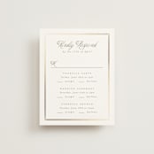 "Flowering Vine" - Foil-Pressed Multi-Event RSVP Cards in Bluebell by Everett Paper Goods - Front