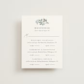 "Climbing Florals" - Foil-Pressed Multi-Event RSVP Cards in Sapphire by Olivia Raufman - Front
