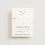 "Petite Sprig" - Foil-Pressed Multi-Event RSVP Cards in Black Dahlia by Olivia Raufman - Front