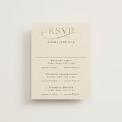 "Black Tie Affair" - Foil-Pressed Multi-Event RSVP Cards in Onyx by Hooray Creative - Front