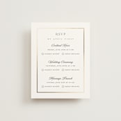 "Opulence" - Foil-Pressed Multi-Event RSVP Cards in Pearl by Stacey Meacham - Front