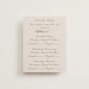 "Manuet" - Foil-Pressed Multi-Event RSVP Cards in Vanilla by Petra Kern - Front
