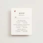 "Amore" - Foil-Pressed Multi-Event RSVP Cards in Snow by Ani Somi - Front