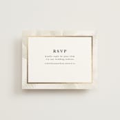 "Roses & Greenery" - Foil-Pressed RSVP Online Enclosure Cards in Aubergine by Susan Moyal - Front