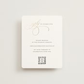 "Elegant Flourish" - Foil-Pressed RSVP Online Enclosure Cards in Sugar by Jessica Williams - Front