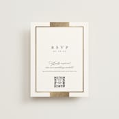 "Refined style" - Foil-Pressed RSVP Online Enclosure Cards in Slate by Stacey Meacham - Front