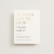 "Magazine" - Foil-Pressed RSVP Online Enclosure Cards in Lace by Kaydi Bishop - Front