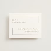 "The Gallery" - Foil-Pressed RSVP Online Enclosure Cards in Quartz by Kristie Kern - Front