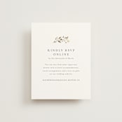 "Embrace" - Foil-Pressed RSVP Online Enclosure Cards in Cloudy by Jennifer Postorino - Front