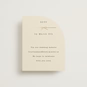 "Bow Tie" - Foil-Pressed RSVP Online Enclosure Cards in Ivory by Baumbirdy - Front