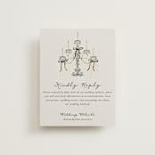 "Hand Illustrated Whimsical Chandelier" - Foil-Pressed RSVP Online Enclosure Cards in Noir by Jackie Crawford - Front