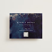 "oponki" - Foil-Pressed RSVP Online Enclosure Cards in Deep Sea by chocomocacino - Front