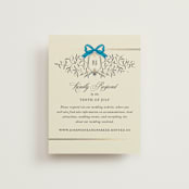 "Josephine" - Foil-Pressed RSVP Online Enclosure Cards in Marine by Jackie Crawford - Front