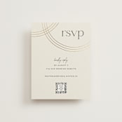 "Curves" - Foil-Pressed RSVP Online Enclosure Cards in Chiffon by Amy Payne - Front
