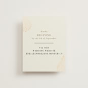 "Henna Stamp" - Foil-Pressed RSVP Online Enclosure Cards in Champagne by Oma N. Ramkhelawan - Front