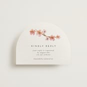 "Love Blossom" - Foil-Pressed RSVP Online Enclosure Cards in Blush by Petra Kern - Front