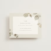 "Sonnet" - Foil-Pressed RSVP Online Enclosure Cards in Meadow by Kristie Kern - Front