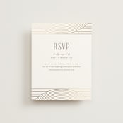 "Moderne" - Foil-Pressed RSVP Online Enclosure Cards in Alabaster by Pixel and Hank - Front