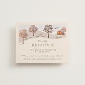 "Countryside" - Foil-Pressed RSVP Online Enclosure Cards in Autumnal by Paper Sun Studio - Front
