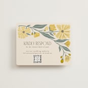 "storybook garden" - Foil-Pressed RSVP Online Enclosure Cards in Buttercup by Karidy Walker - Front