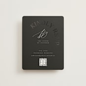 "The Arc" - Foil-Pressed RSVP Online Enclosure Cards in Truffle by Vera Lim - Front