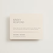 "Modern Corner" - Foil-Pressed RSVP Online Enclosure Cards in Linen by Kelly Schmidt - Front
