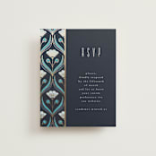 "Deco pattern" - Foil-Pressed RSVP Online Enclosure Cards in Cote d'azur by Ana de Sousa - Front