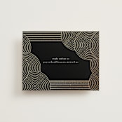 "ionic" - Foil-Pressed RSVP Online Enclosure Cards in Onyx by Lori Wemple - Front