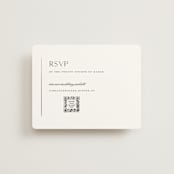 "Understated Elegance" - Foil-Pressed RSVP Online Enclosure Cards in Cotton by Stacey Meacham - Front