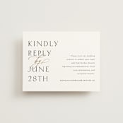 "postcard" - Foil-Pressed RSVP Online Enclosure Cards in Snow by Kaydi Bishop - Front