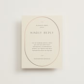 "Walnut" - Foil-Pressed RSVP Online Enclosure Cards in Linen by Blustery August - Front