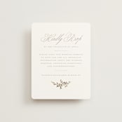 "Romantic Wreath" - Foil-Pressed RSVP Online Enclosure Cards in Chantilly by Wildfield Paper Co - Front