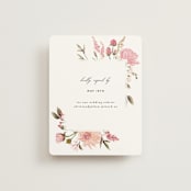 "Lush" - Foil-Pressed RSVP Online Enclosure Cards in Blush by Susan Moyal - Front