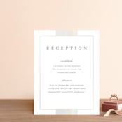 "Refined style" - Gloss-Press® Reception Card in Pearl by Stacey Meacham - Front