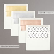 "Golden Rehearsal" - Rehearsal Dinner Invitations in Gold by Lehan Veenker - Envelope Liner Options