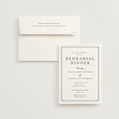 "Chic Gala" - Rehearsal Dinner Invitations in Snow by Kimberly FitzSimons - Invitation with Envelope