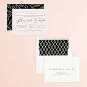"Timeless" - Rehearsal Dinner Invitations in Taupe by Leah Bisch - Assembled