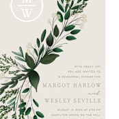 "Watermark" - Rehearsal Dinner Invitations in Cypress by Kaydi Bishop - Detail
