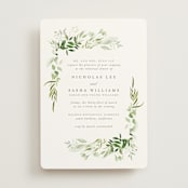 "Verdure" - Rehearsal Dinner Invitations in Garden by Leah Bisch - Front