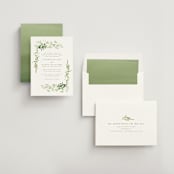"Verdure" - Rehearsal Dinner Invitations in Garden by Leah Bisch - Assembled
