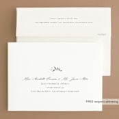 "Green Wreath" - Rehearsal Dinner Invitations in Champagne by Lori Wemple - FREE Recipient Addressing