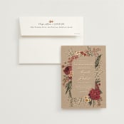 "Organic Florals" - Rehearsal Dinner Invitations in Autumn by Susan Moyal - Invitation with Envelope